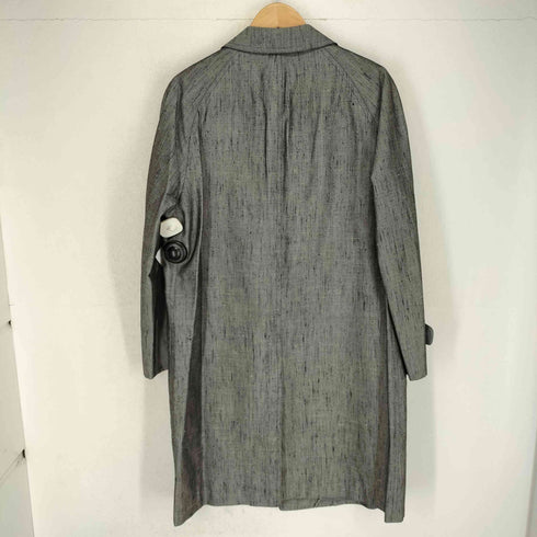 シルク100 比翼ステンカラーコート メンズ